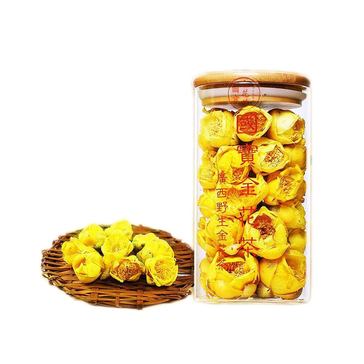 Chino Herbal Té Flor Fruta Té Rosa Té Dorado Seda Crisantemo Embotellado Nuevo Perfumado Té Cuidado de la salud Flores Té Comida verde saludable (25g de camelia dorada)