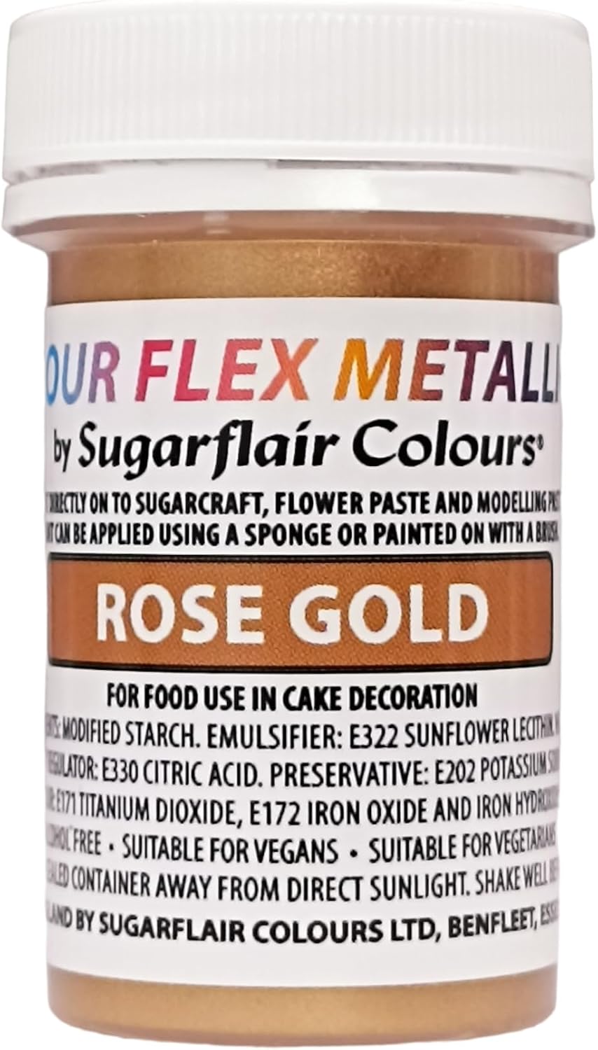 Colour Flex Rose Gold Edible Paint Metallic Rose Gold Edible Paint