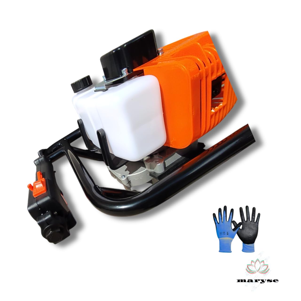Trivella a Scoppio Mototrivella Professionale 52cc - Con 3 Punte da 100, 150, 200mm - Ideale per Pali da Recinzione, Giardinaggio, Bricolage e Costruzioni