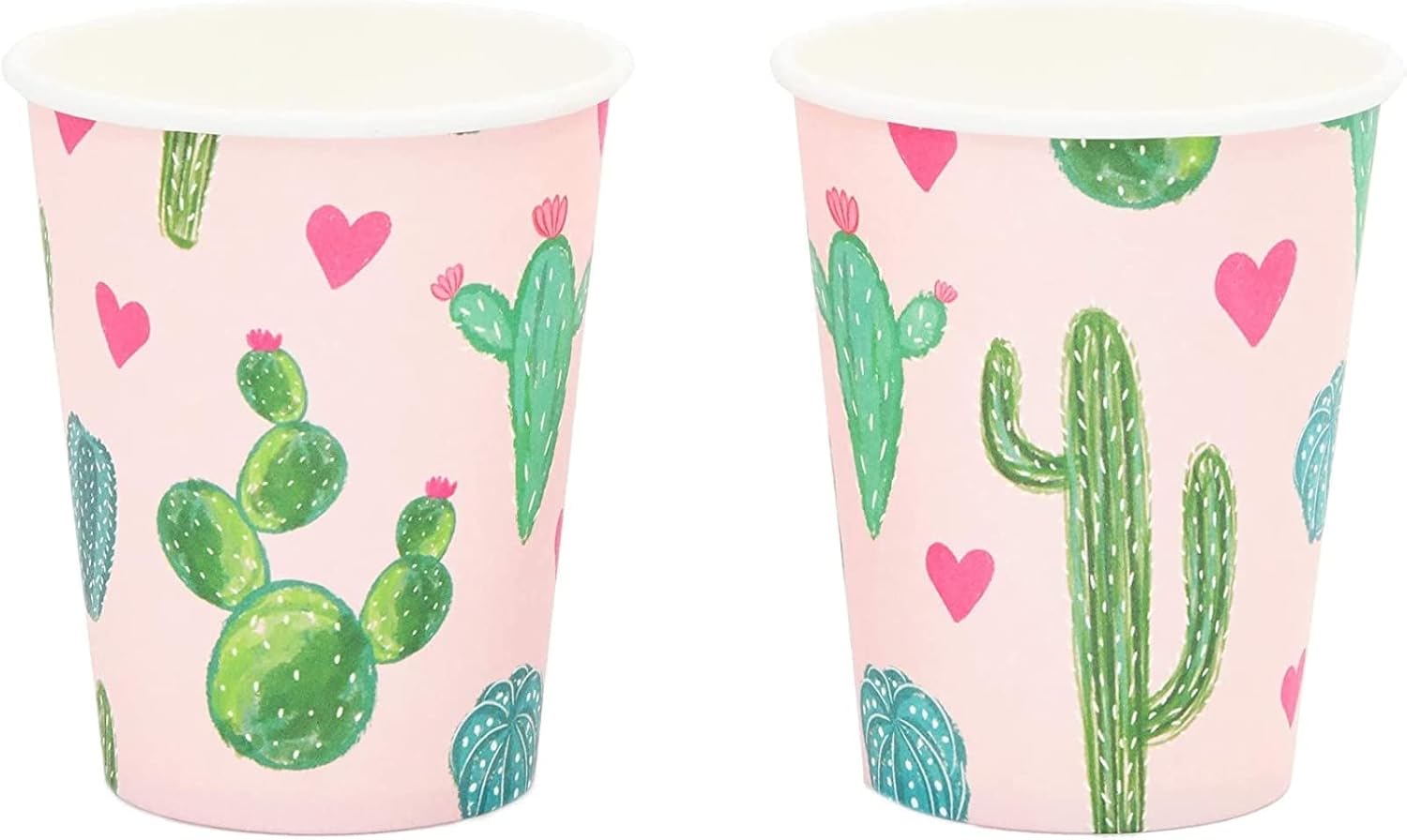 Sparkle and Bash Cactus Birthday Party Decorations 169-Piece Dinnerware Set - Pink, Serves 24 - For Plant Party Decor & Napkins