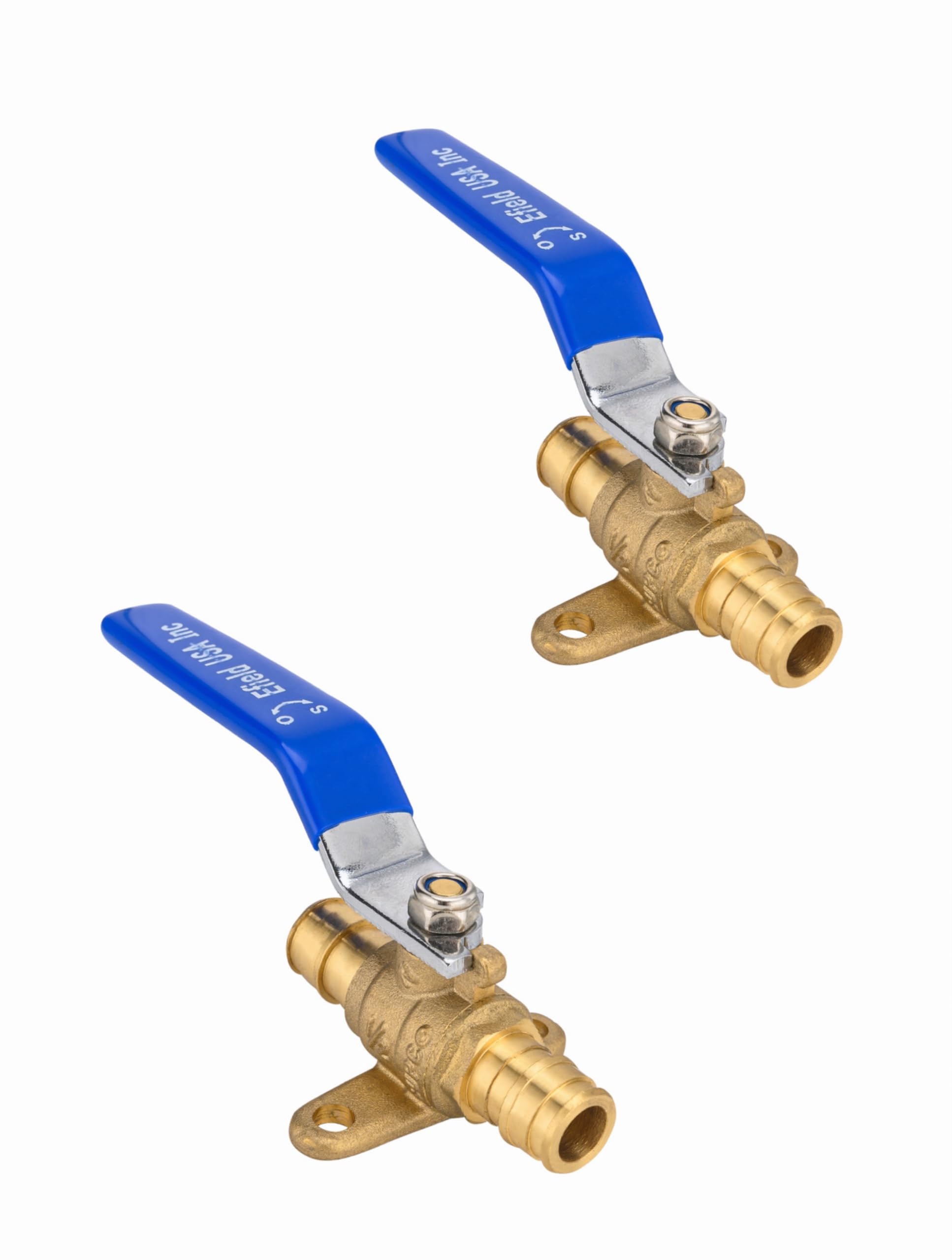 EFIELD - Confezione da 2 valvole a sfera in ottone Pex-A ad espansione Pex-A, con orecchie a goccia, certificazione ASTM 1960, cUPC
