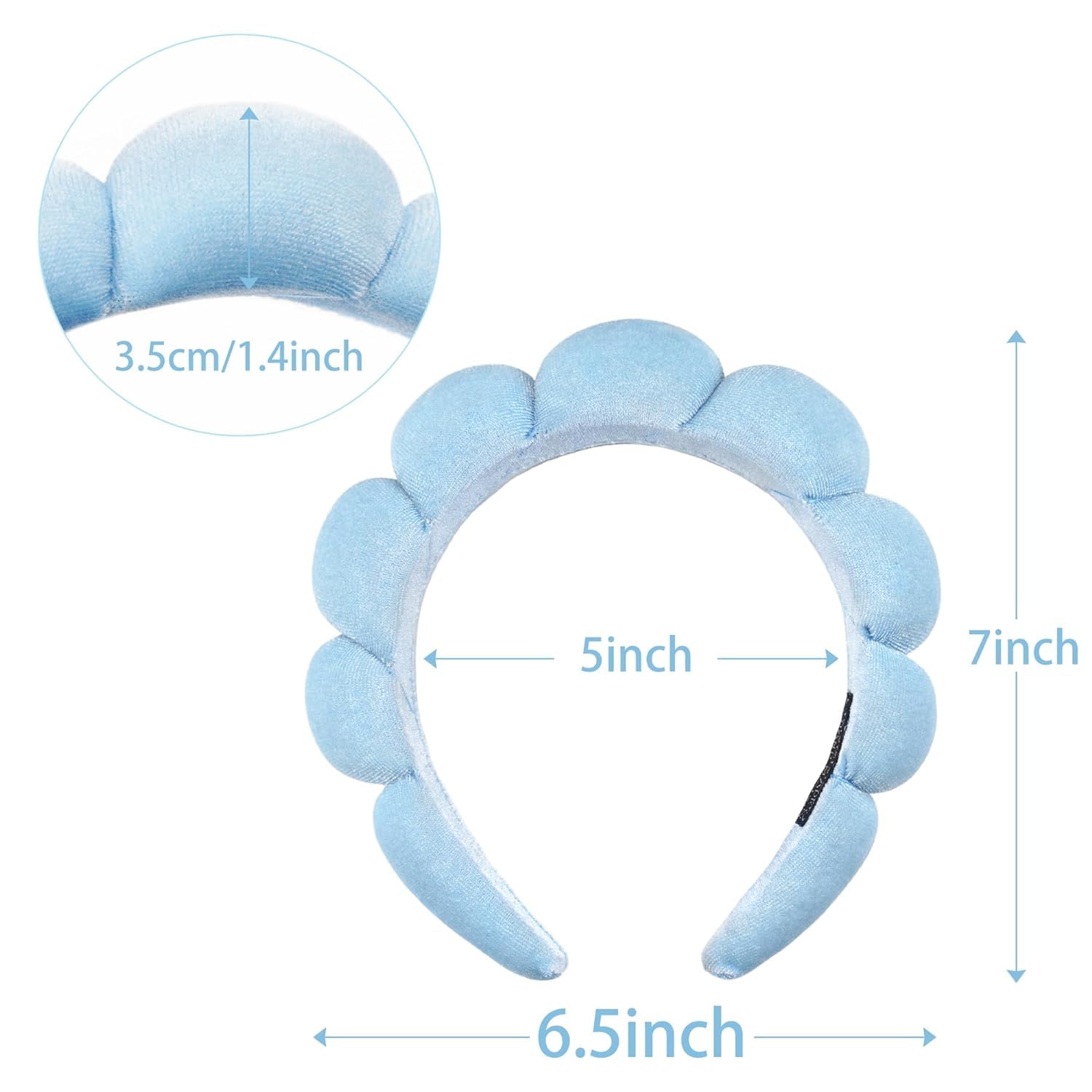 DRESHOW Spa Headband for Women Sponge Headband for Washing Face Clouds Soft Terry Cloth Makeup Skincare Headbands - Image 4