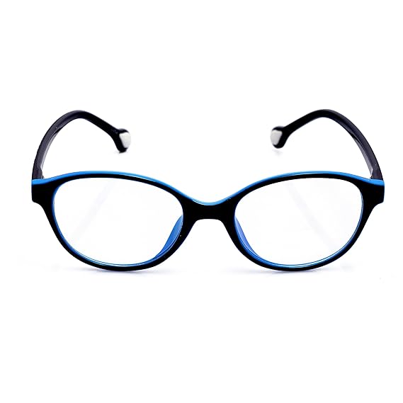 Rudhra Blue light Blocking Computer Glasses for kids Zero Power Spectacles With Anti Glare Glasses for UV & Eye Protection & Anti Eyestrain For Age 5-10 Years Girls and Boys
