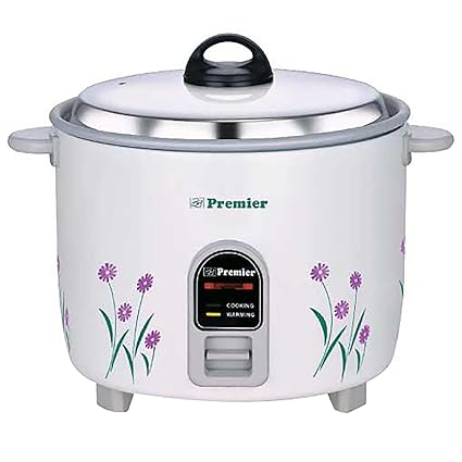 Premier Electric Rice Cooker (10E), 1.0 Litre (Silver)