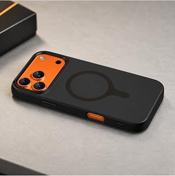 CONSTRAIN Apple iPhone 18 Pro Max ve iPhone 17 Pro Max  in Geni  Kamera Korumal  Kadifemsi Mat Y zeyli MagSafe  le Uyumlu Telefon K l f  Arka Kapak - Siyah