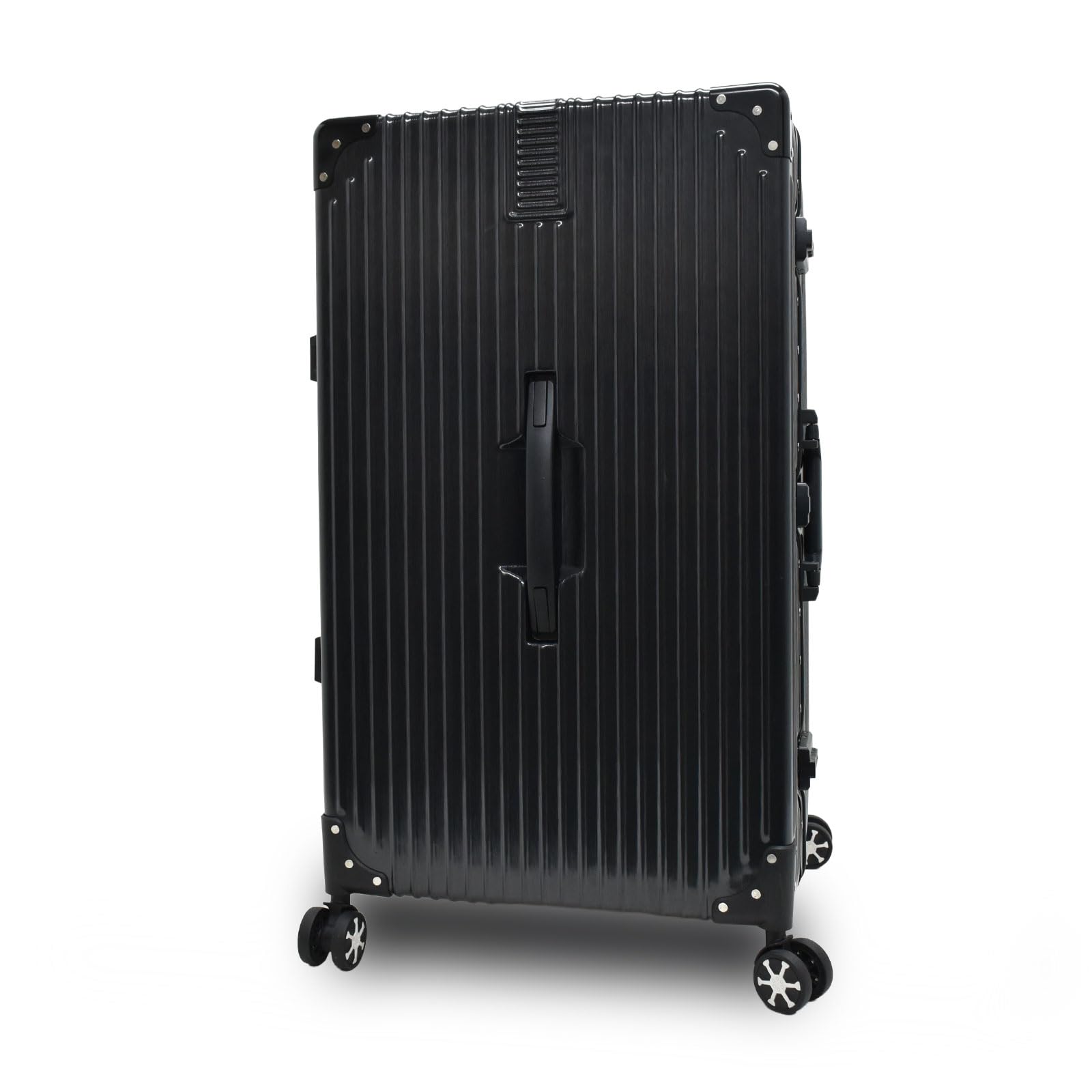 MOIERG Trolley Luggage Frame Type suitcase with TSA dial Lock [71-22018-10] (X-Large, BLACK)