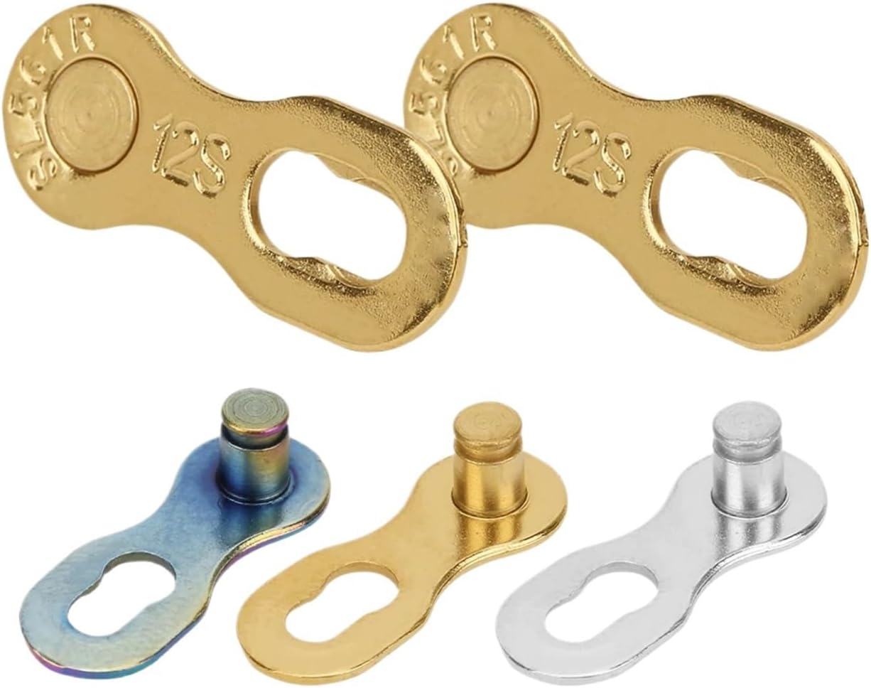 Roller Chain Offset Link 30Pair Steel Bike Bicycle 12Speed Chain Missing Link Connector Parts Cycling Accessory(Gold)