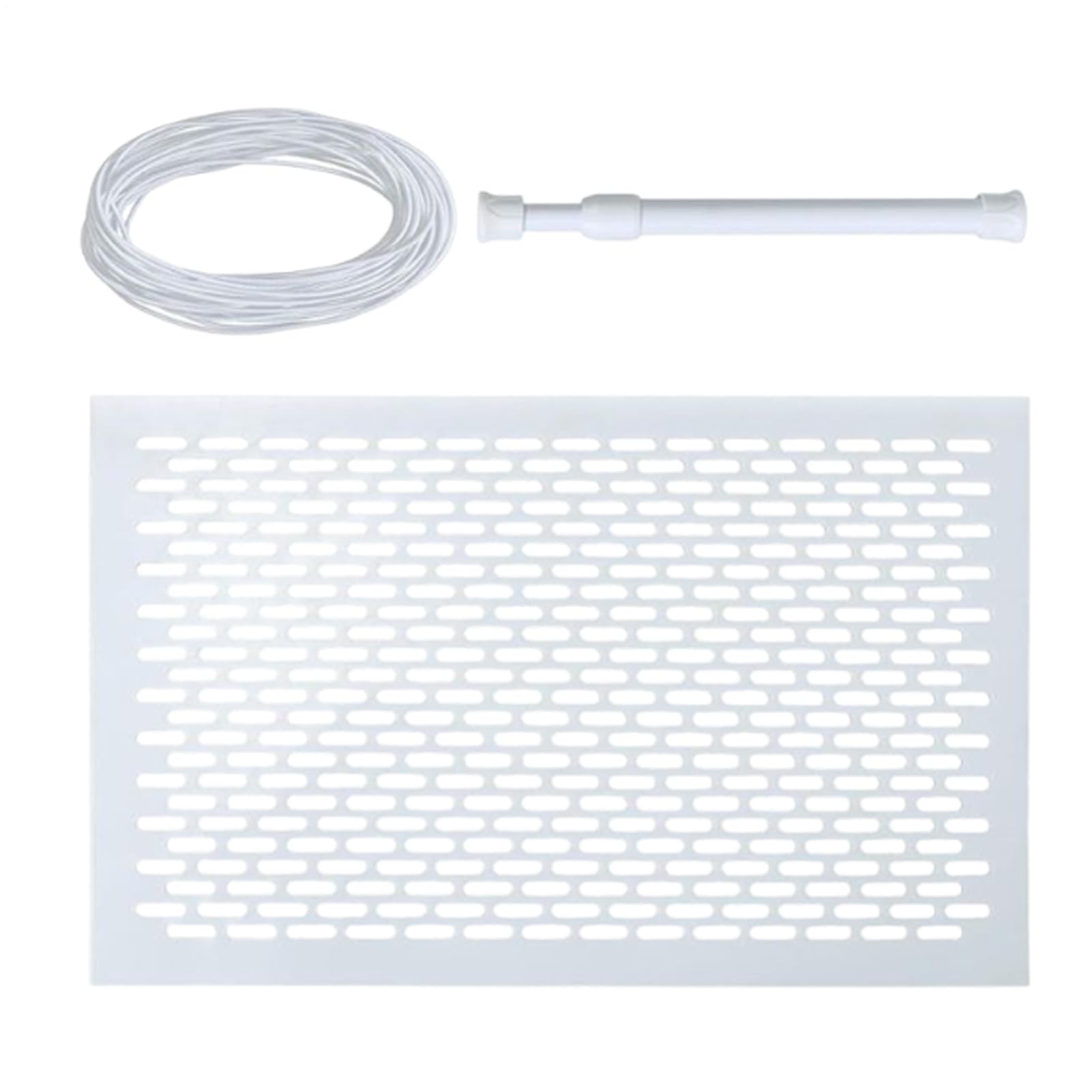Kit de garde de skimmer de piscine avec filet et pôle télescopique antirouille