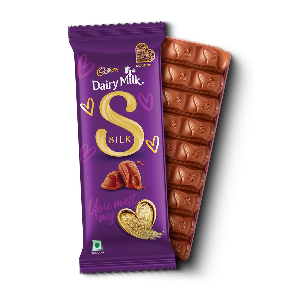 Cadbury Dairy Milk Silk Valentine's Gift Pack Chocolate Bars, 60 g