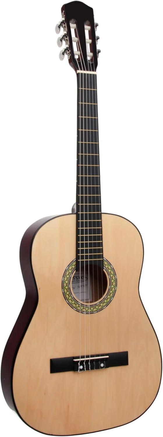 Classic Cantabile AS-851 Guitare Classique 4/4 Nature - Cordes en Nylon d'étude - Guitare de concert idéale pour débutants