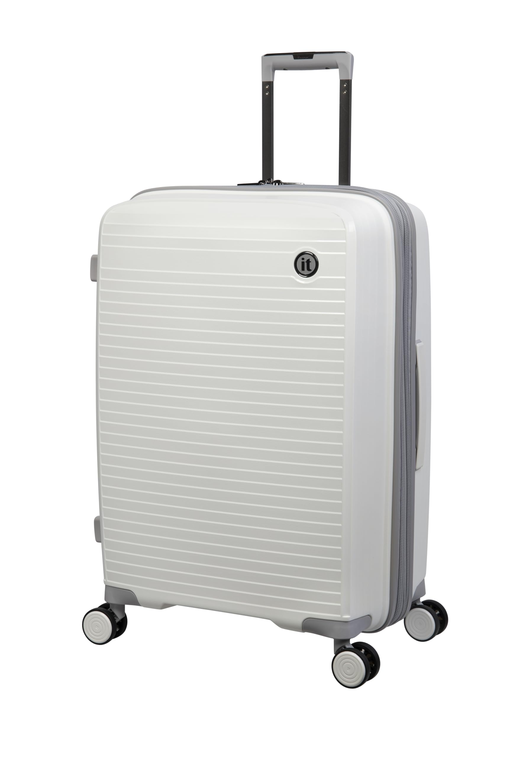 it luggage Spontaneous White Medium-24 inches Check-in Luggage Expandable Anti-Theft Zipper Polypropylene Hardsided with TSA Lock 8 Wheel Trolley Bag-picture-38