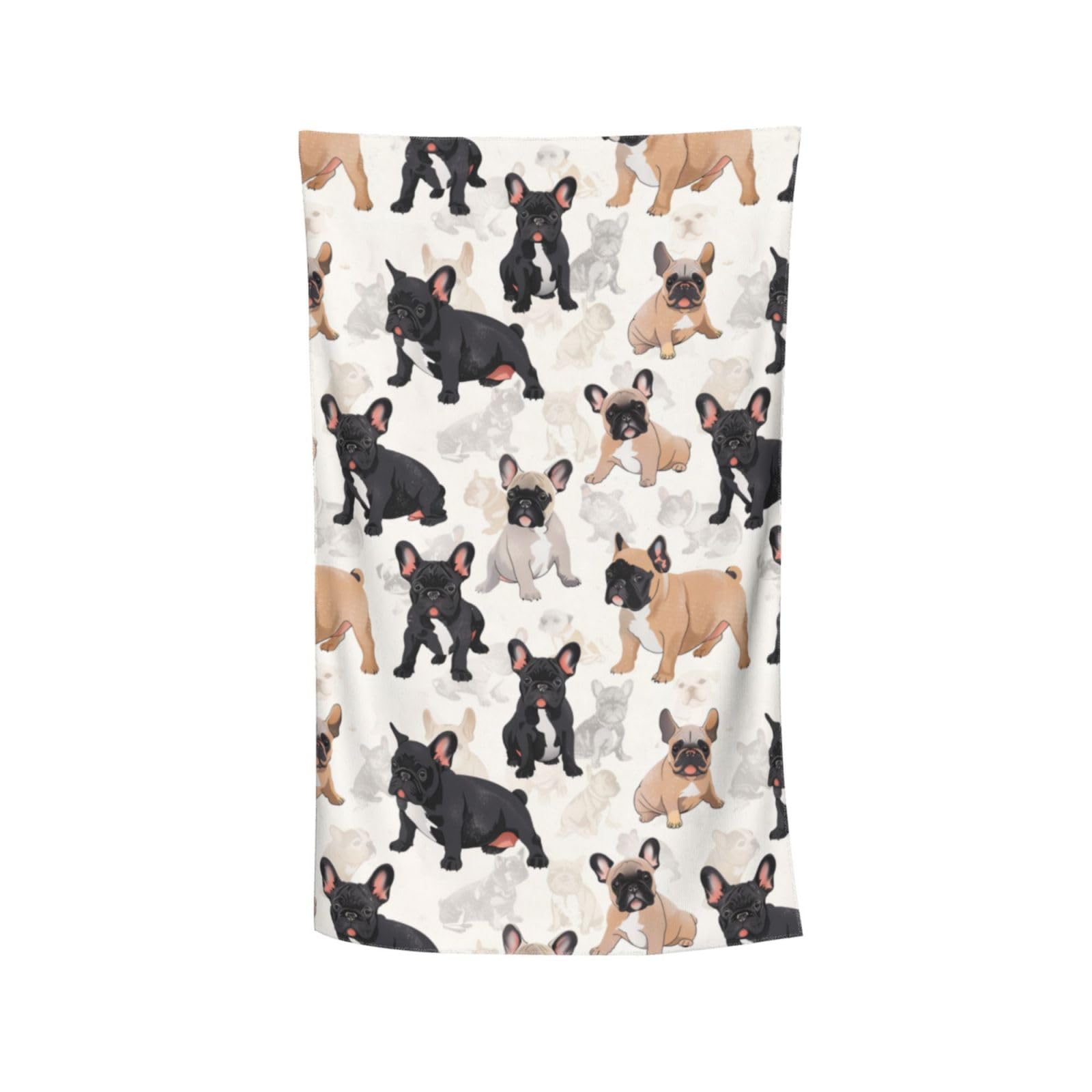 MIEPOS Cute Dog Beach Towel,32x52in,Quick-Dry Sand-Free Puppy Bath Towels,Microfiber Lightweight for Travel Pool Yoga Beach Outdoor Activities Decor