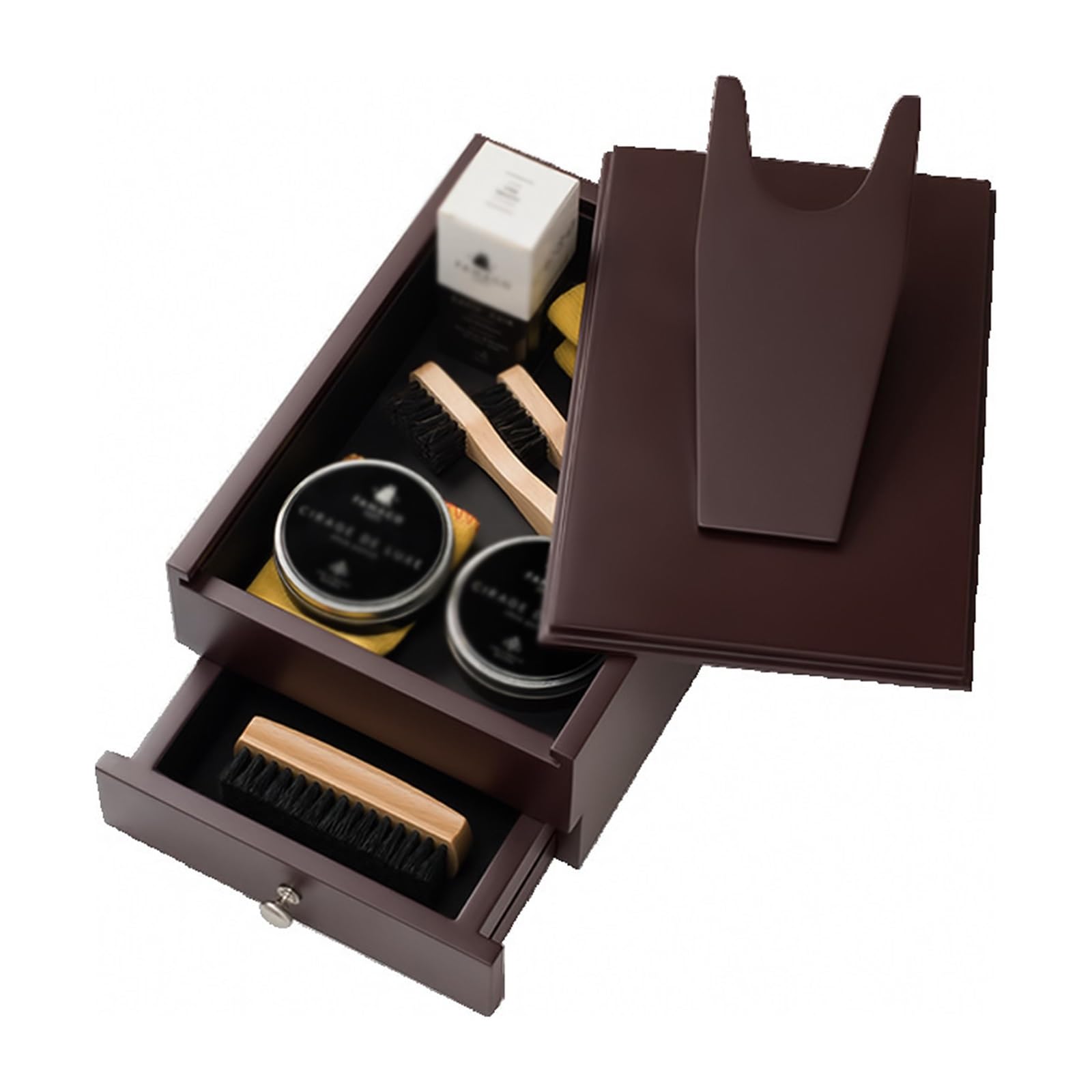 MQPALZKD Shoe Polish Set Gift Box Beech Brush