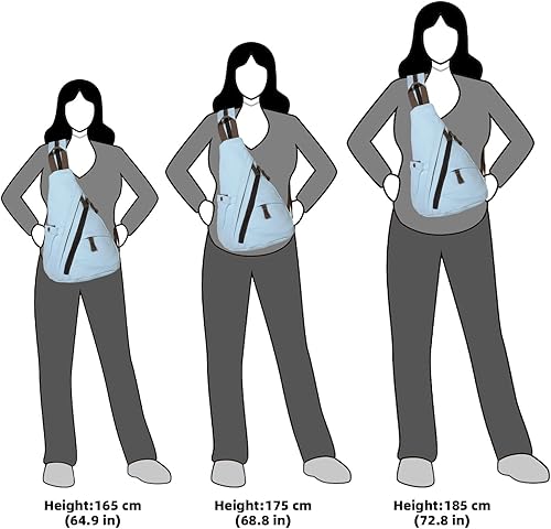 Miniatura 5 de Mochila de lona para ciclismo, senderismo, viajes, mochila cruzada, para hombro, informal, unisex