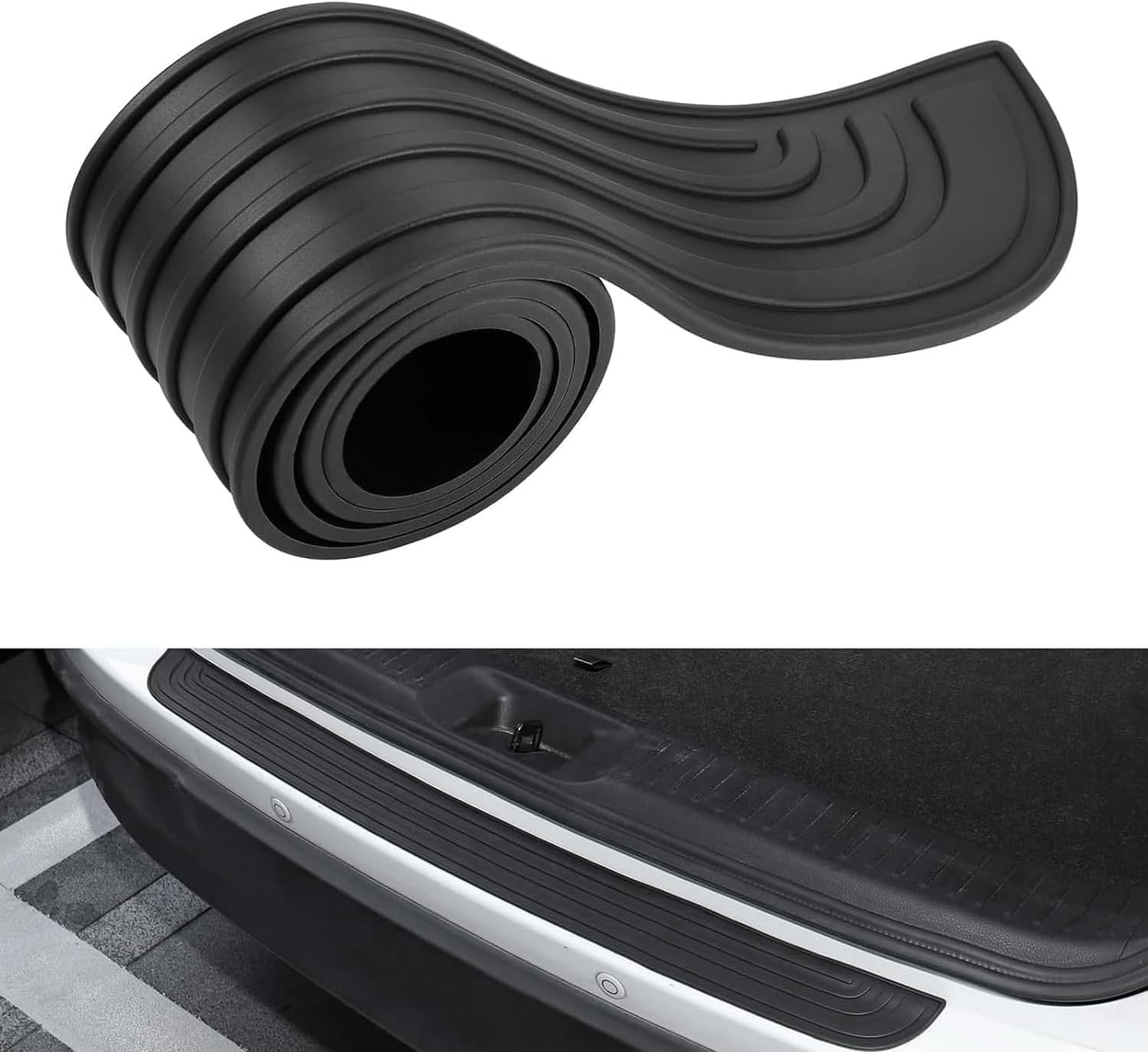 Rear Bumper Scuff Plate Protector for Lexus NX 300h 2014-2021, Automotive Boot Sill Guard Anti Scratch Loading Edge Strip Trim Accessory,90cm*7cm