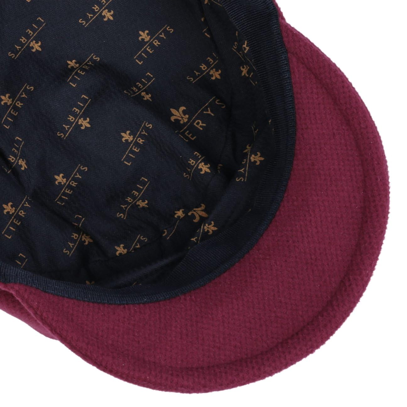 LIERYS Silby czapka balonowa z kaszmirem, czapka z daszkiem, czapka Newsboy Cap damska – Made in Italy, parasol, na jesień, zimę, jesień, zimę, jeden rozmiar, bordowa