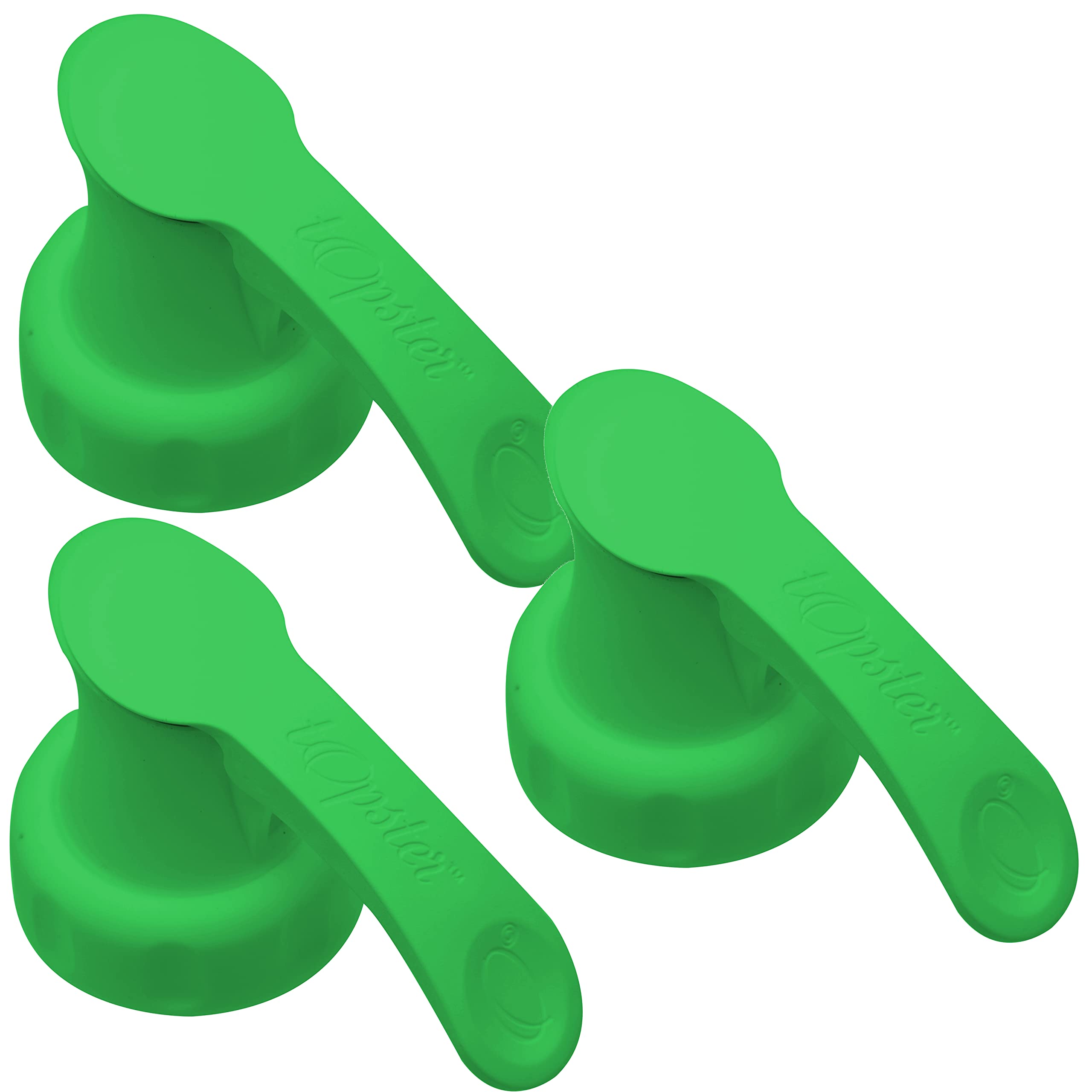 Topster Milk Top Pourers (Green) - Milk Bottle Pourers for Plastic Bottles, for Semi-Skimmed Milk Plastic Milk Bottles, Eliminates Milk Spillage, Mess & Drips Around The Kitchen & Fridge, (Pack of 3)