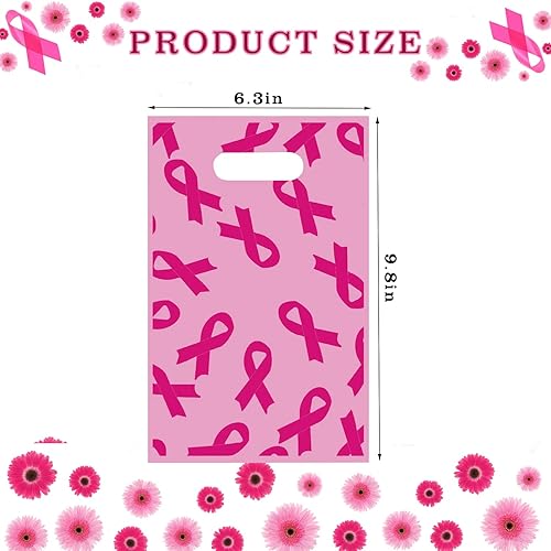 Miniatura 2 de 40 bolsas de regalo para concientización sobre el cáncer de mama, decoraciones de concienciación sobre el cáncer de mama, adecuadas para decoración