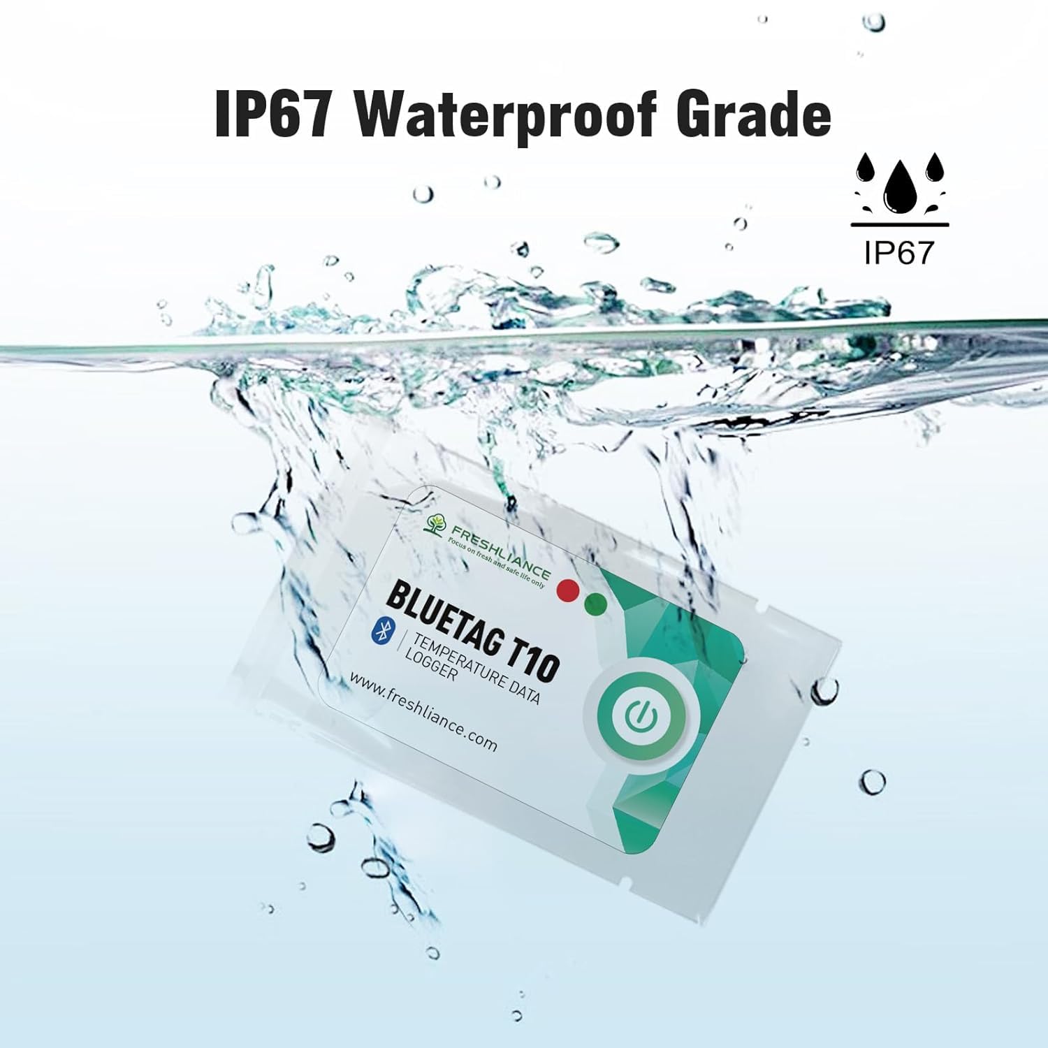 Freshliance - Registrador de datos de temperatura Bluetooth, grabadora de monitor de temperatura remota con exportación de almacenamiento de datos, sonda de sensor de temperatura de uso múltiple para