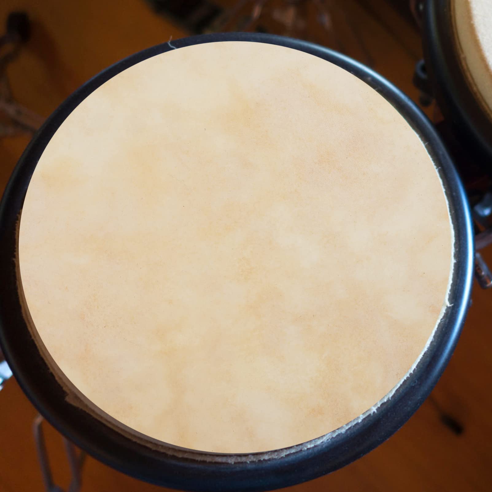 Supvox Zubehör 2 Stücke Trommel Haut Ersatz 37 Cm Afrikanische Trommel Haut Deckt Leder Kopf für Afrikanische Instrument Ar- Ar- - Oud-Instrument