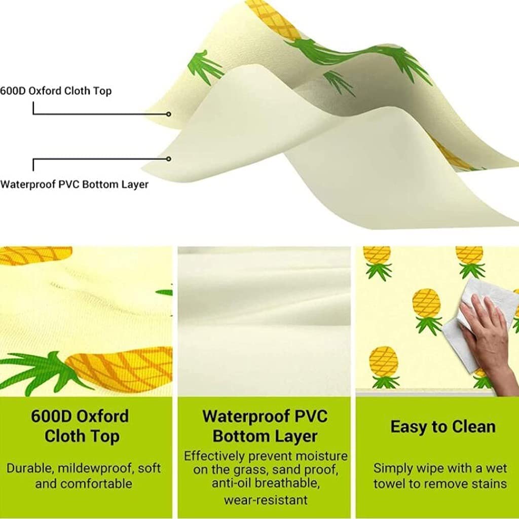 Nappe Pique Nique Couverture De Plage Lavable en Machine Pique-Nique Multifonctionnelle Tapis Durable Adapté Au Camping Extérieur Tapis(C,195 * 200CM)