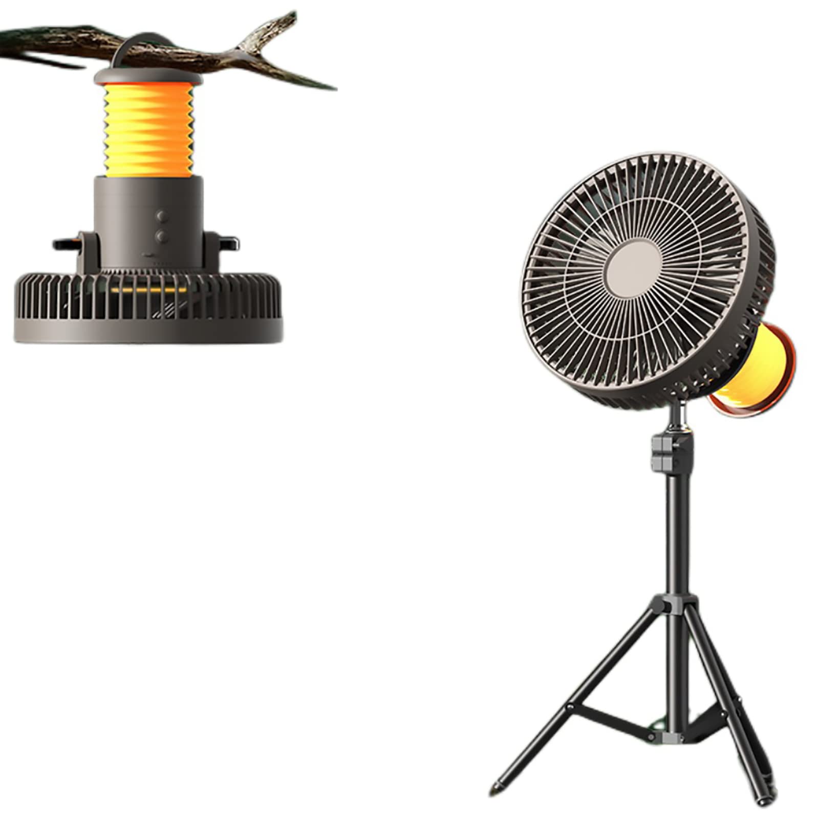 Ventilateur de camping avec lumière LED pour éliminer la chaleur sous la tente