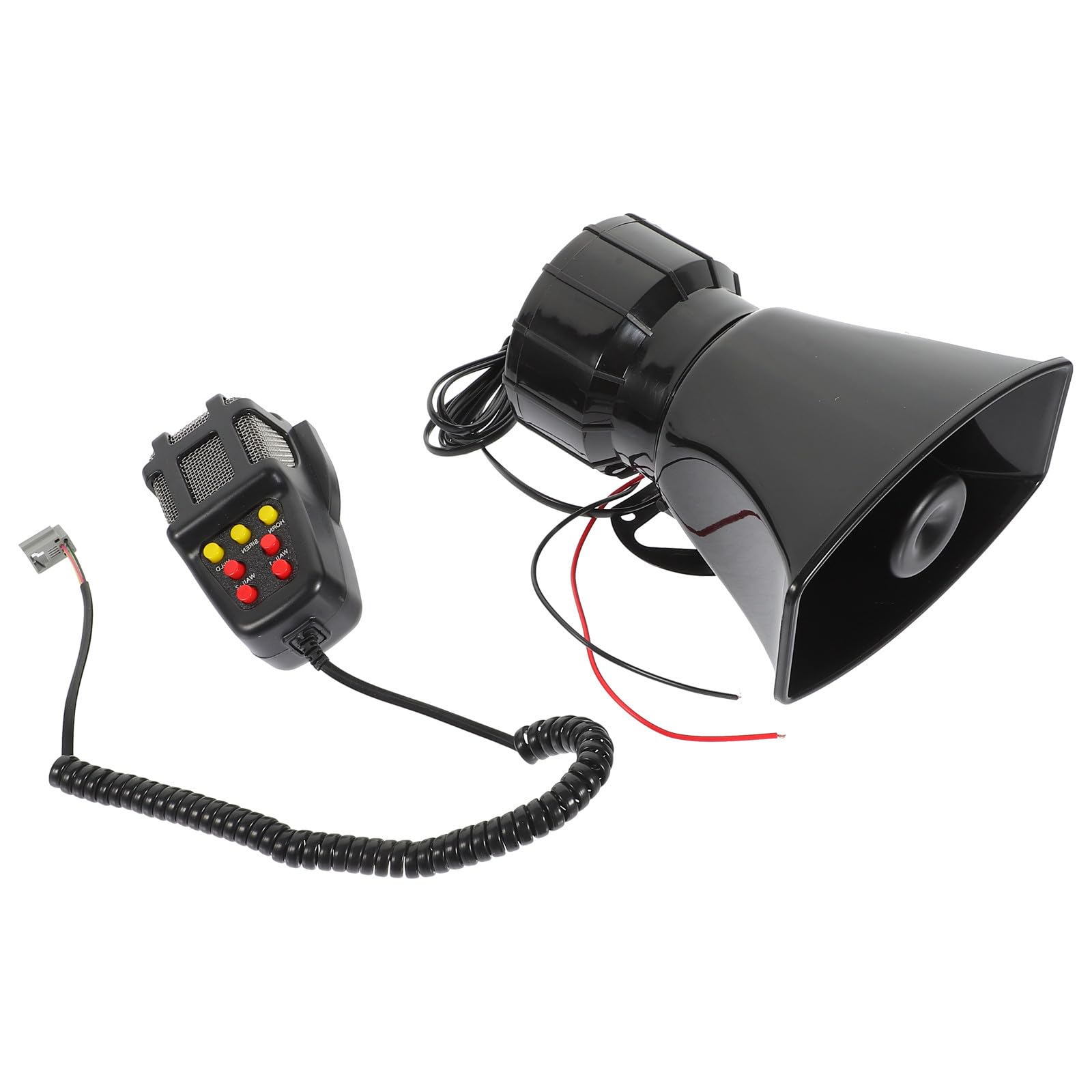 Homoyoyo Alarma de Coche para Camión con Bocina de Acero 12v 100w y 7 Tonos Diferentes Diseño Cuadrado Fácil Instalación y Control Remoto