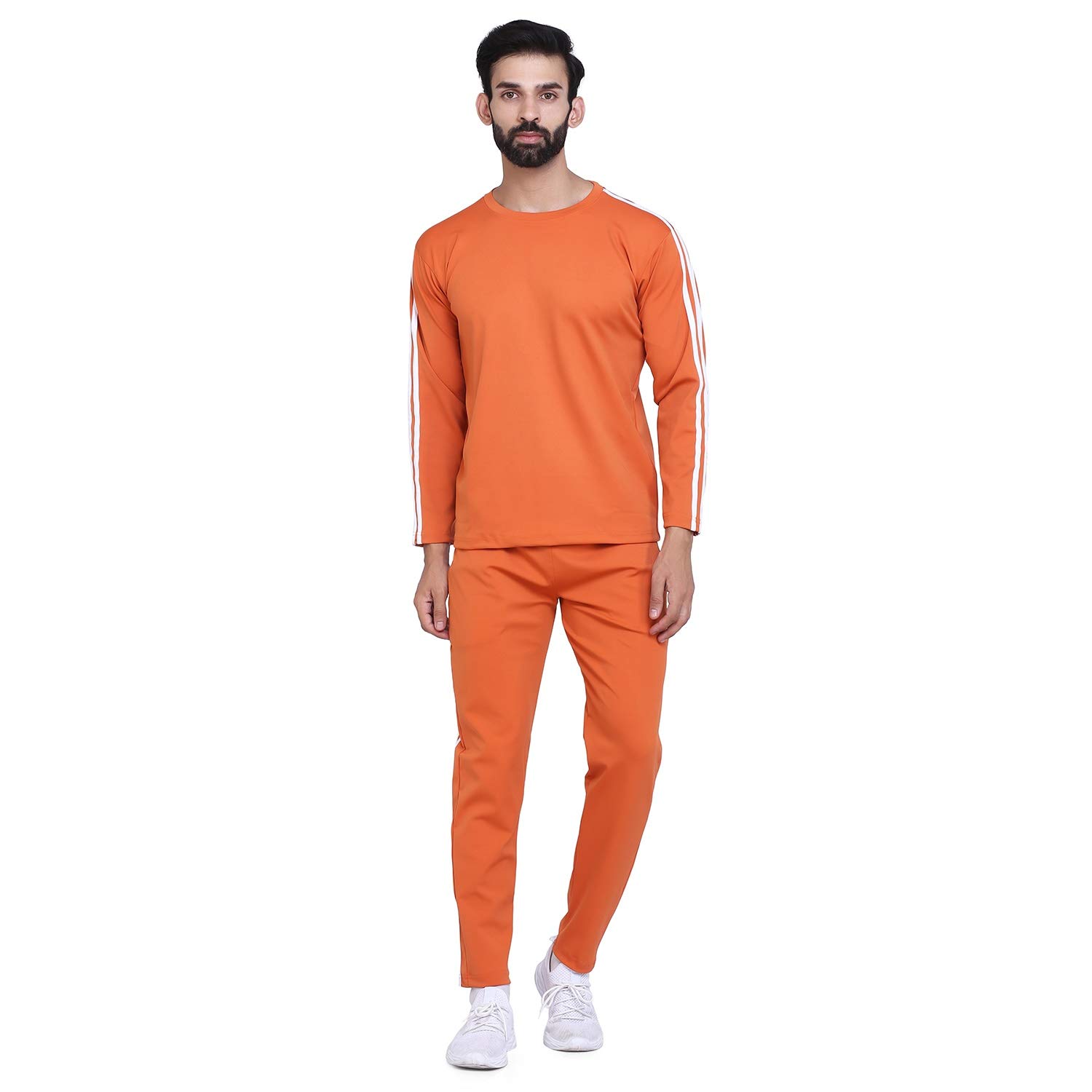 TAANI FAB CREATIONS 4 Way Lycra Orange TrackSuit For Men and Boys