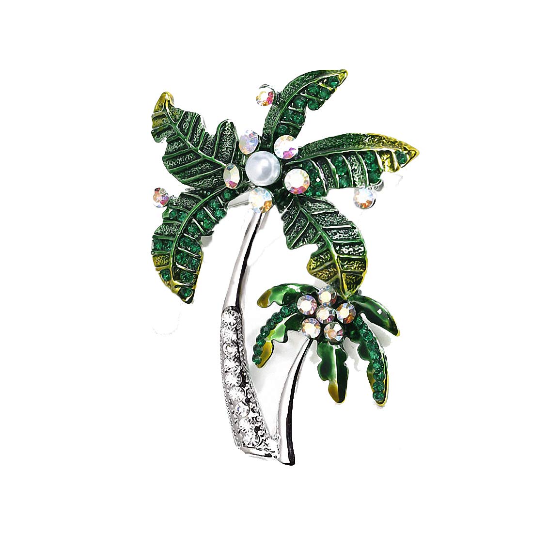 Palmen Brosche Pin Broschen Damen Schöne Strass Pins Broschen