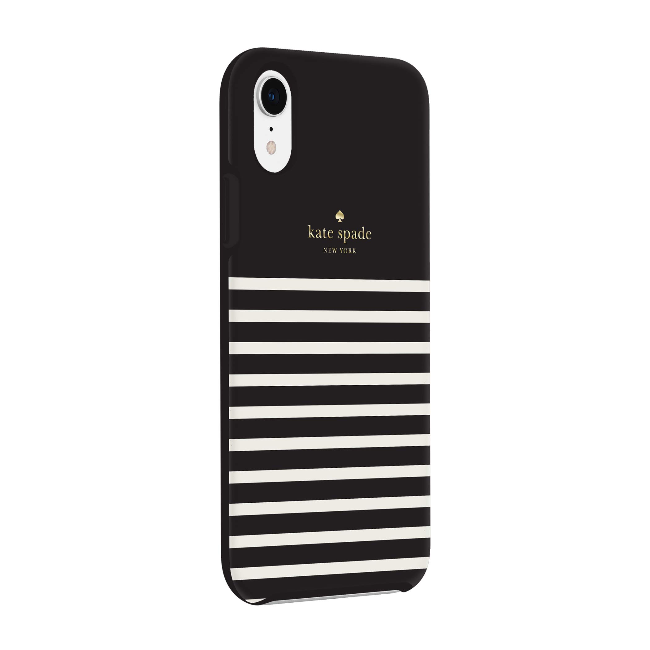 Amazon.com: kate spade new york Black/Cream Feeder Stripe Case for