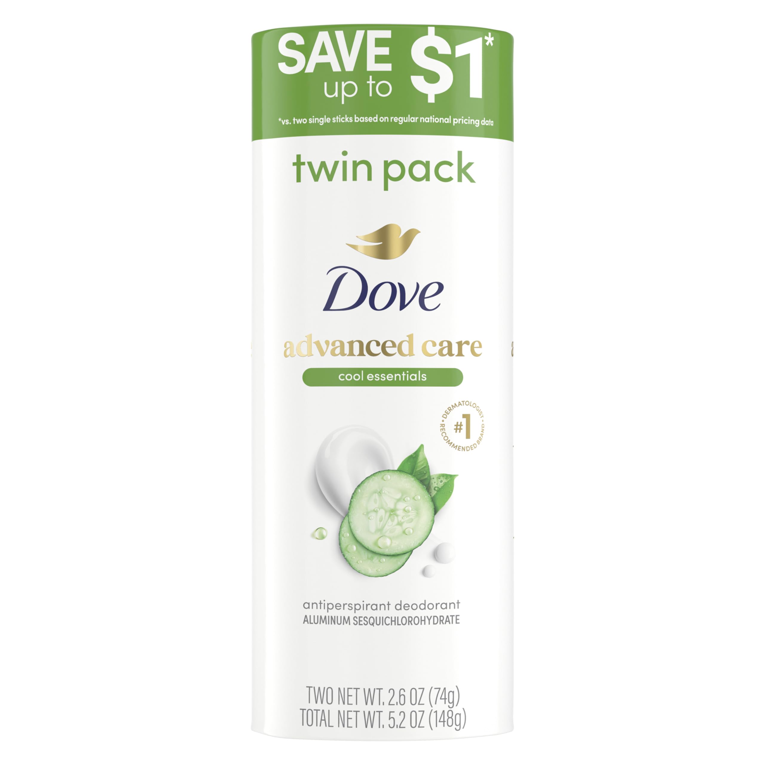 Amazon.com: Dove Advanced Care Antiperspirant Deodorant Stick Twin
