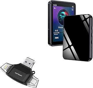 BoxWave Smart Gadget Compatible with PtevSoh MP3-303-8GB - AllReader SD Card Reader, microSD Card Reader SD Compact USB - Jet Black