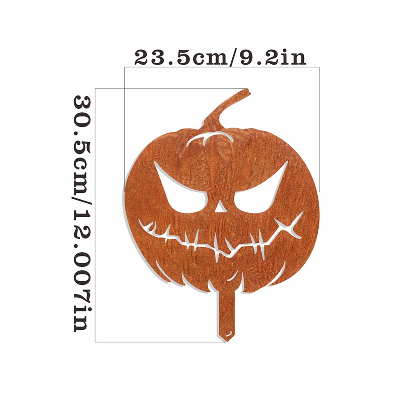 2 Estacas Jardín Halloween Beterzack - Calabazas Metal Apilables Decoración