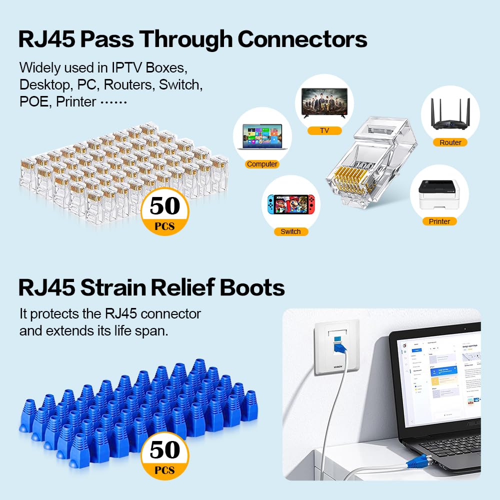 Kit d'outils de sertissage Ethernet RJ45, CAT5, Cat5e, Cat6, RJ45