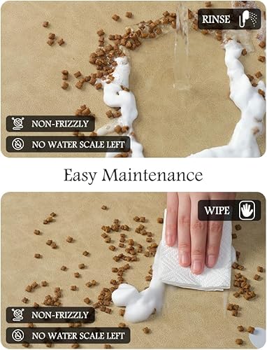 Miniatura 4 de Tapete de alimentación para mascotas, tapete absorbente para alimentos y agua, sin manchas, de secado rápido, dispensador de agua para perros,