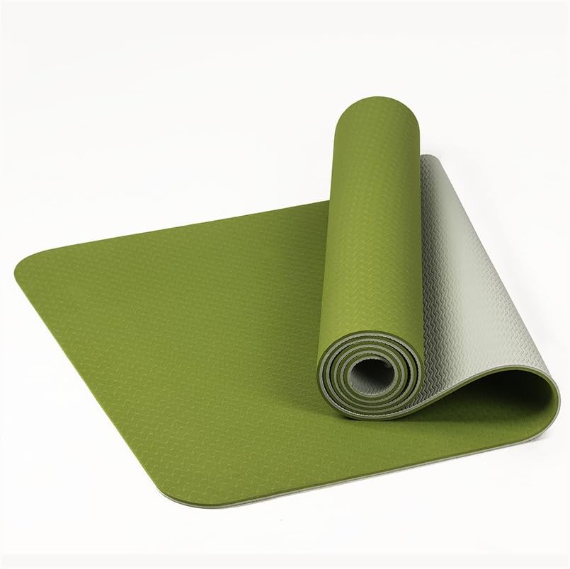 QYSM Non Slip Yoga Mat Eco Friendly TPE Workout Exercise Mat,Anti-Tear Hot Pilates Pad Mats in Home & Gym-6mm Thick