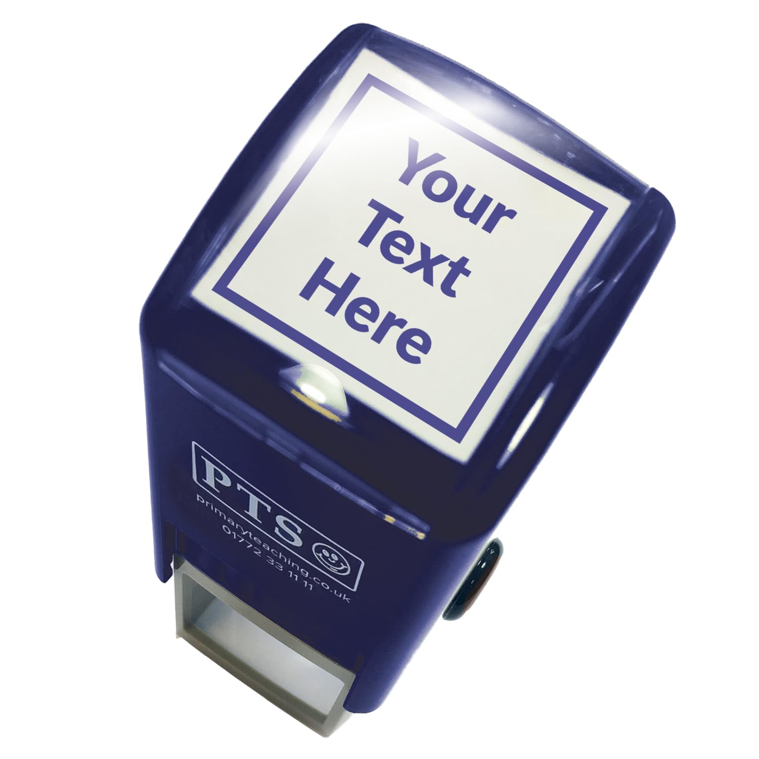 Personalised Wording Office Business Nurse Doctor Healthcare Hospital NMC GMC Number Self-Inking Stamp Stamper 25mm Primary Teaching Services (Blue)