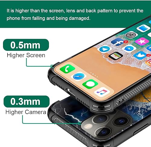 Miniatura 9 de DAIZAG Funda compatible con iPhone 14, funda de teléfono de fútbol de fuego de hielo, a prueba de golpes, funda de teléfono de TPU suave para niños