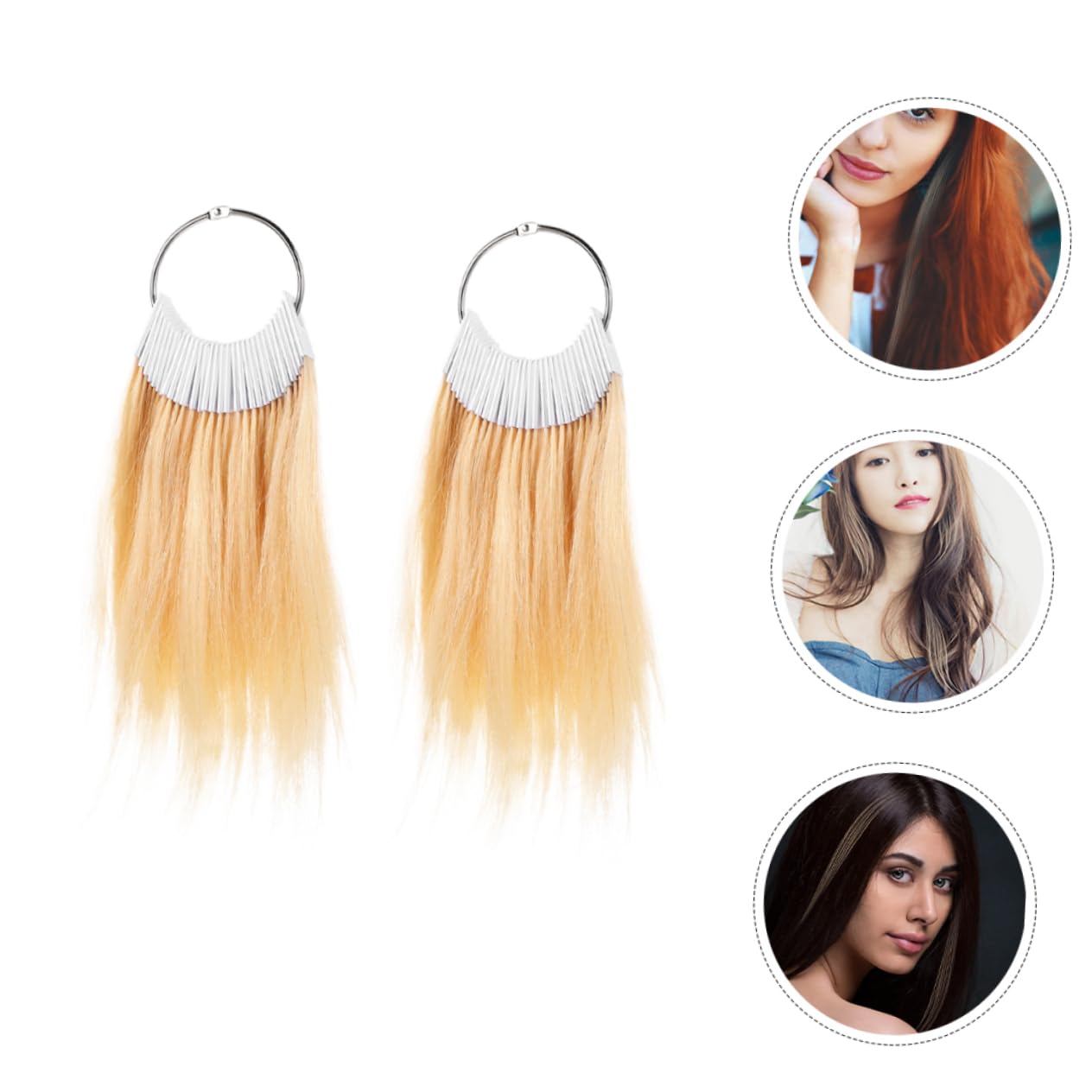 Nuancier de Test Couleur Cheveux en Vrais Cheveux, 2 Sets 30 Mèches
