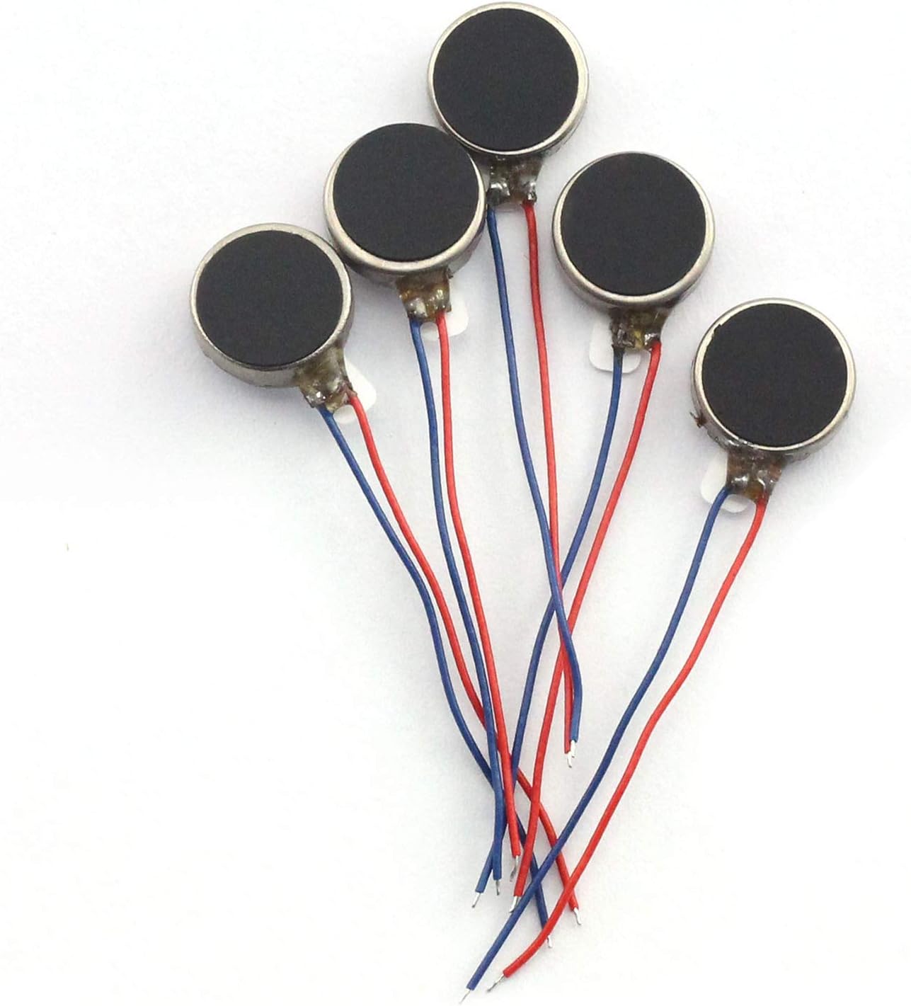 TOTOT 5pcs 10x2.7mm Mini Vibration Motor DC 3V 85mA 12000rpm Flat Coin Button-Type Micro DC Vibrating Motor for Mobile Phone Tablet Household Appliances