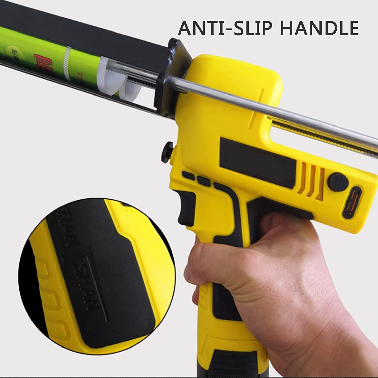 Pistola de calafateo Adhesiva eléctrica de Doble Cartucho con batería de 8,4 V (5200Mah), Pistola/aplicador de epoxi de Dos componentes de 400 ml relación de Mezcla 1:1