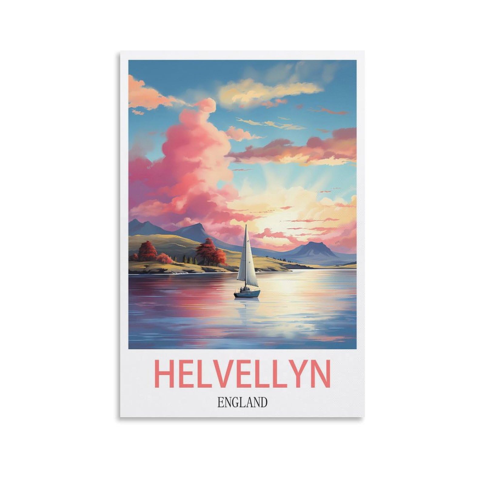 Vintage Metal Tin Sign Funny,Helvellyn England,Wall Decor Kitchen Garage Dining Room Home Decor Hotel Decor Gift 30x40cm