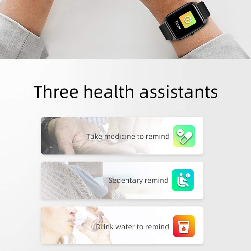 HUYA Reloj Pulsera Inteligente Rastreador De Actividad A Prueba De Agua Monitor De Ritmo CardíAco Rastreador con Monitor De SueñO Reloj De Contador De Pasos De CaloríAs para NiñOs Mujeres Hombres