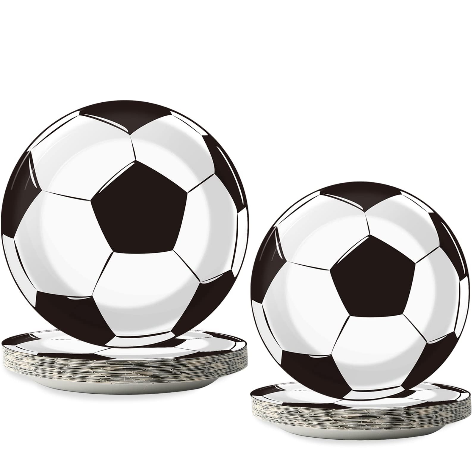 40 Pcs Soccer Plates - Disposable Party Supplies for Soccer-Themed Celebrations - Perfect for a Boy's Birthday or Baby Shower Kick off the fun with these soccer-themed party favors and decorations