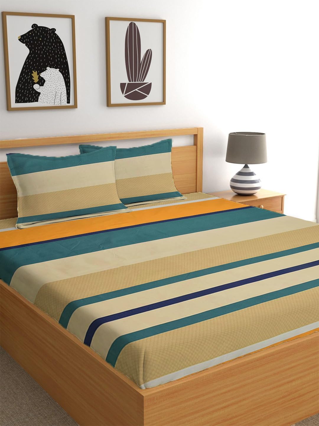 IVAZA Ezyption Cotton Soft and Warm Mix N Match Bedsheet Set for Double Size Bed Soft Durable bedsheet with 2 Pillow Cover Yellow (B0DDTX8HGG) Amazon Price History, Amazon Price Tracker