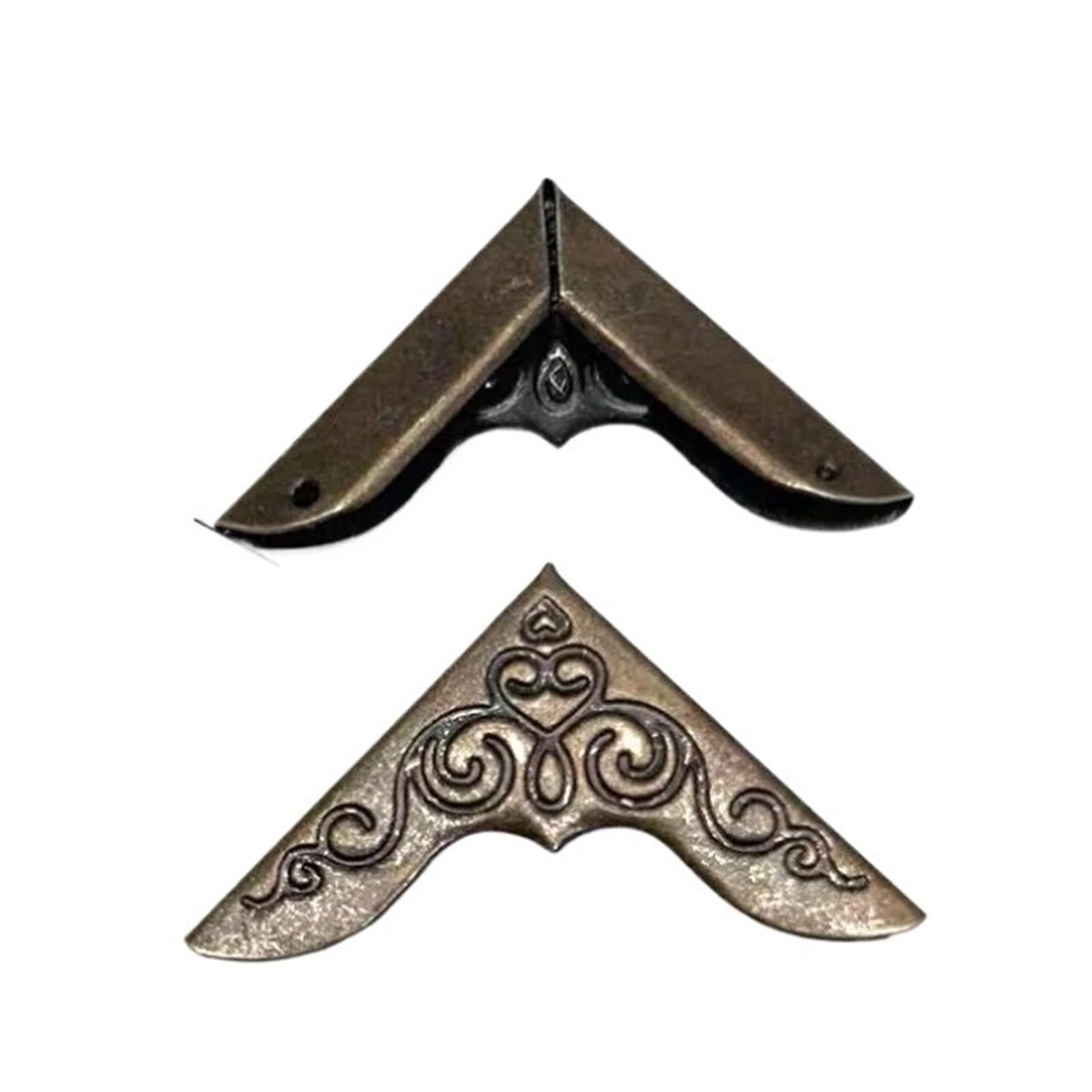 Narożniki do zdjęć w albumie, żelazne ochraniacze na rogi wielokolorowe 23x23 mm, opakowanie 20 szt(Bronze)