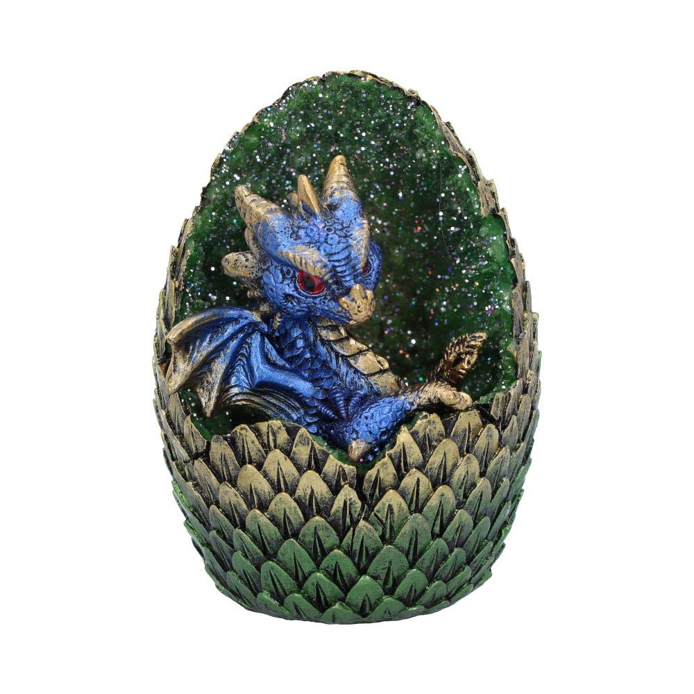 Nemesis Now U5000R0 Blue Geode Home Glittering Hatchling and Egg Figurine, Polyresin, One Size