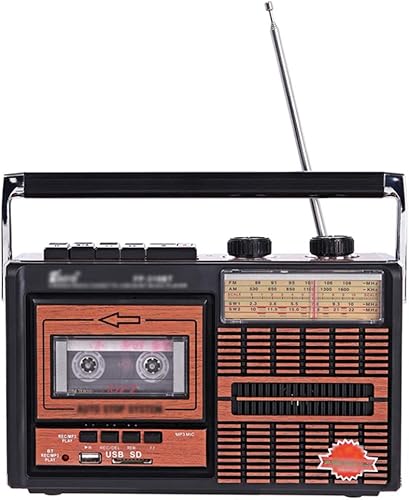 WXLSQ Portable Retro Home Audio Stereo Radio amp Cassette PlayerRecorder with Aux Input Jack amp Built in Speakers MP3 Player Radio AC Power or Battery Operated