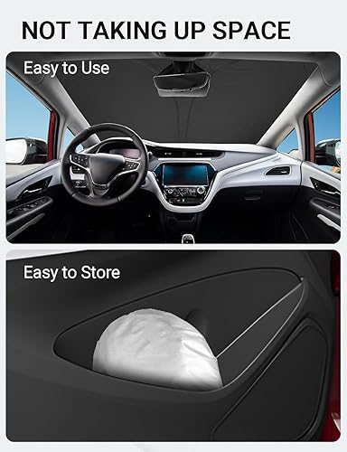 Vista 826 de Proadsy Parasol para parabrisas para BMW X1 F48 2016-2022 de 4 capas plegable, protector de parasol frontal que bloquea los rayos UV y mantiene