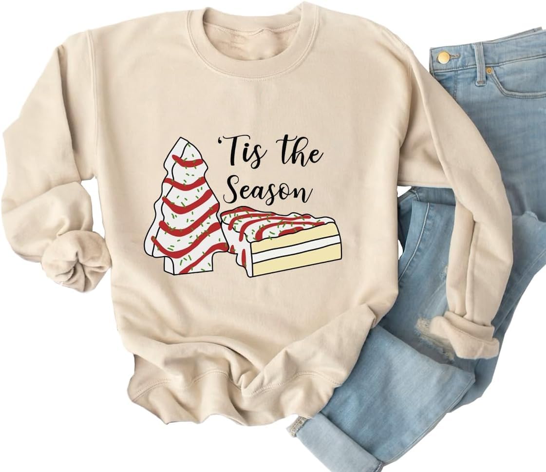 Ykomow Snowman Wine Cheers Sweatshirts Women Long Sleeve Christmas Graphic Tees Funny Xmas Tops